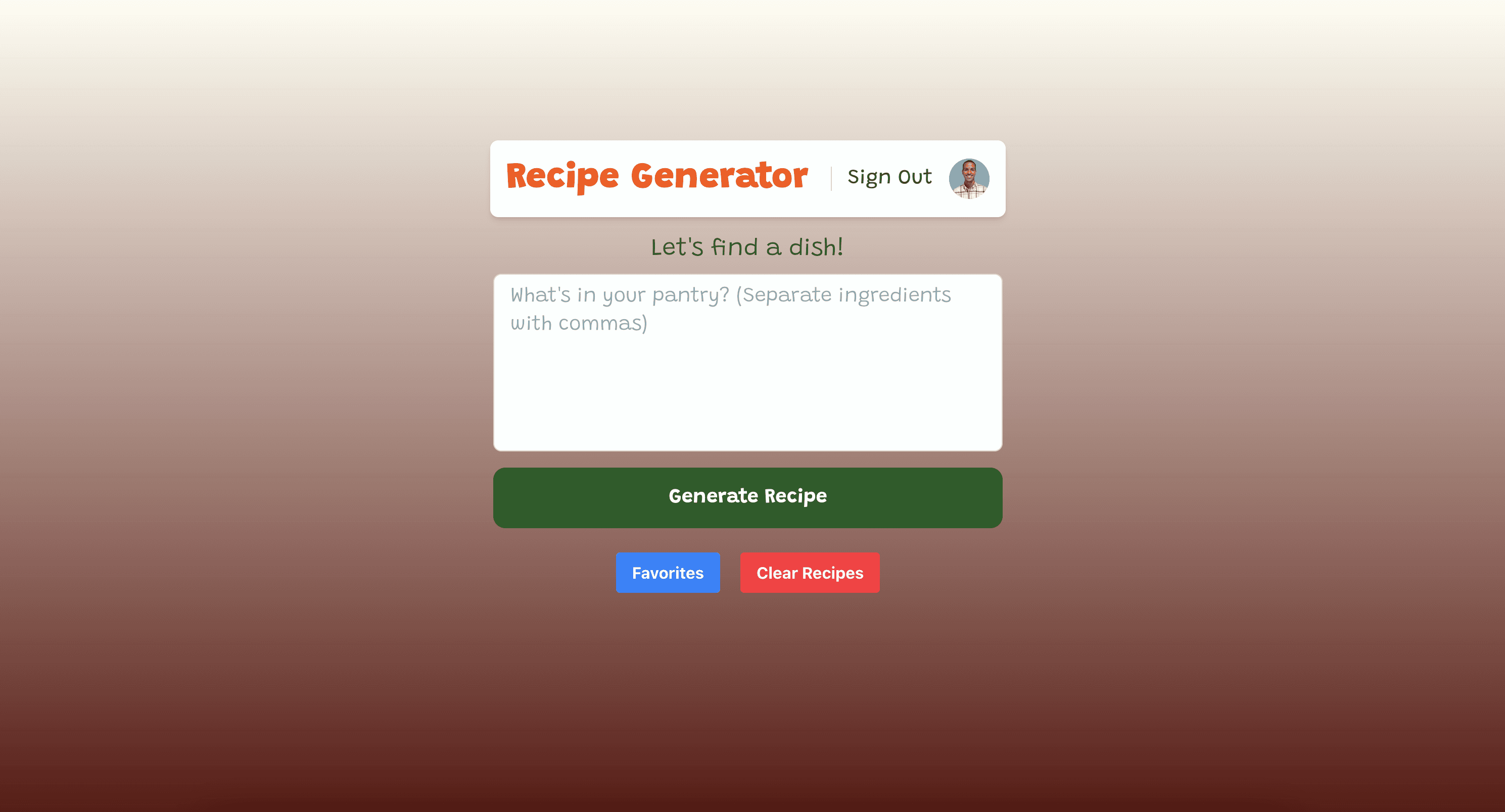 Recipe Recommendation System